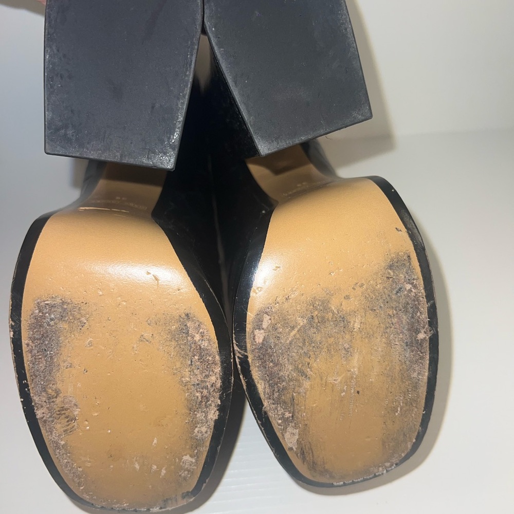 Marc Jacobs Black Croc-Embossed Heeled Boots - Picture 9 of 9